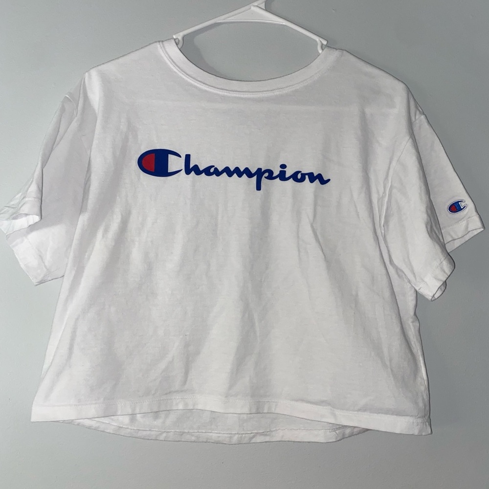 Champion White Cropped T-Shirt